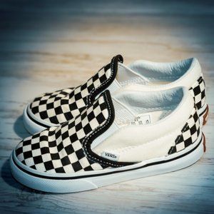 Vans slide on checkered Toddler 8